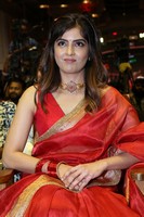 Amritha Aiyer Red Saree Photos